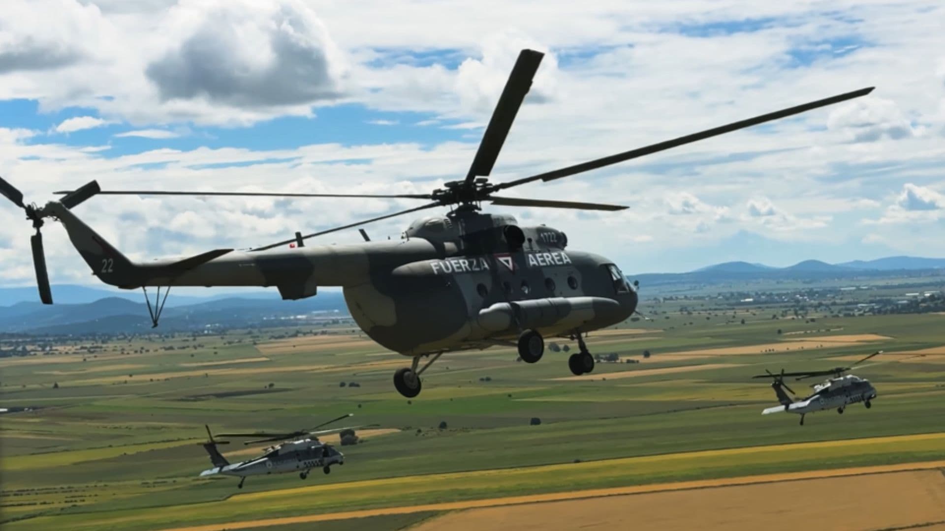 Helicópteros de la Fuerza Aérea Mexicana.