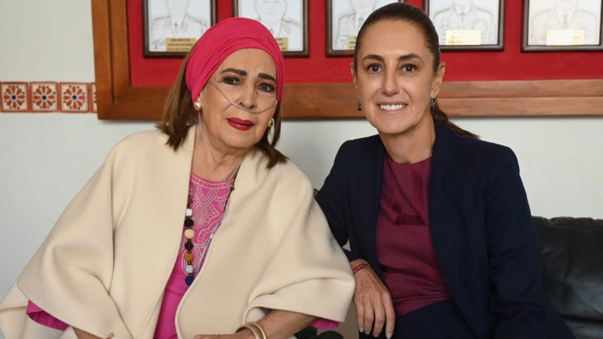 Elsa Aguirre y Claudia Sheinbaum en Morelos, el 8 de enero 2026.
