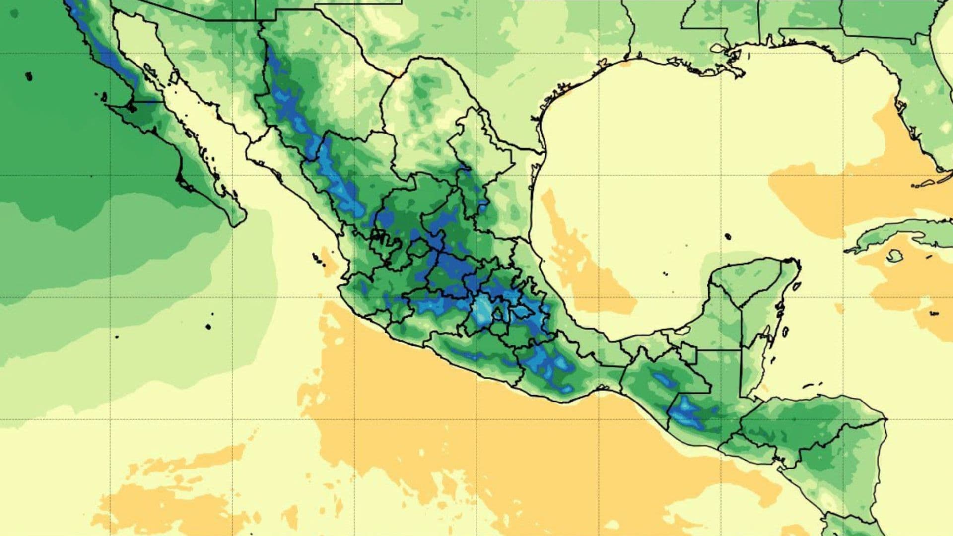 Mapa de Veracruz por pronostico de temporal lluvioso