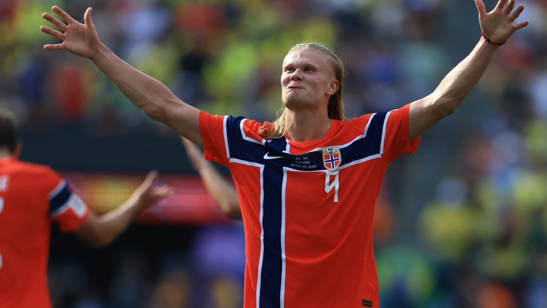 Haaland metió dos goles contra Brasil y llegó a siete tantos en el Mundial 2026. Foto: AP