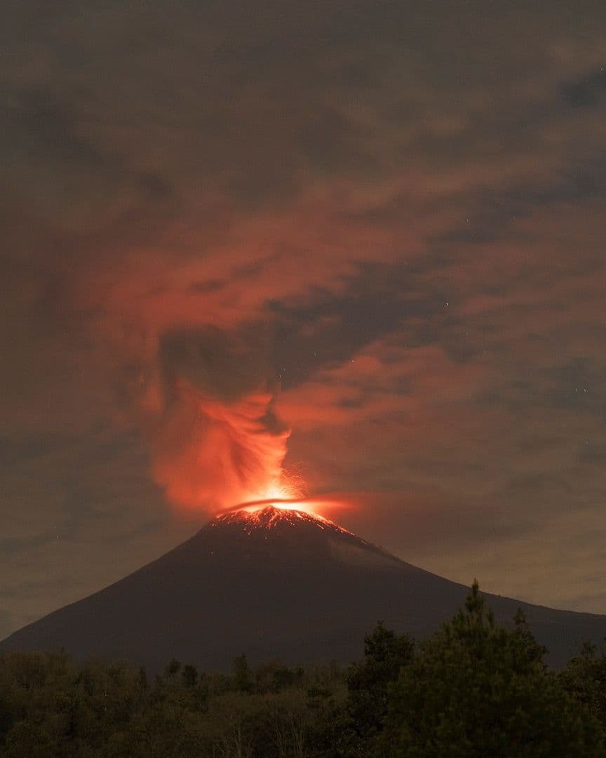 Volcán Popocatépetl en 2023