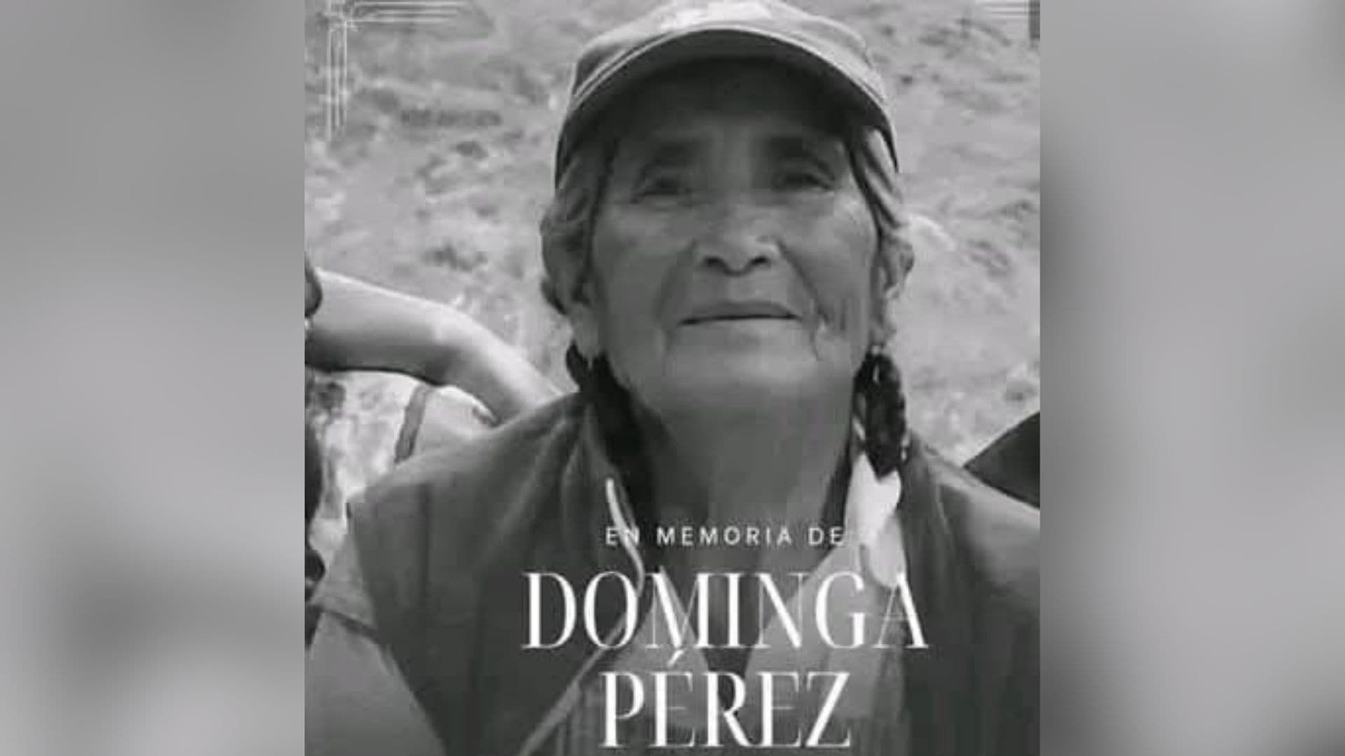 Esquela de Dominga Pérez Comisario, asesinada en Amozoc, Puebla