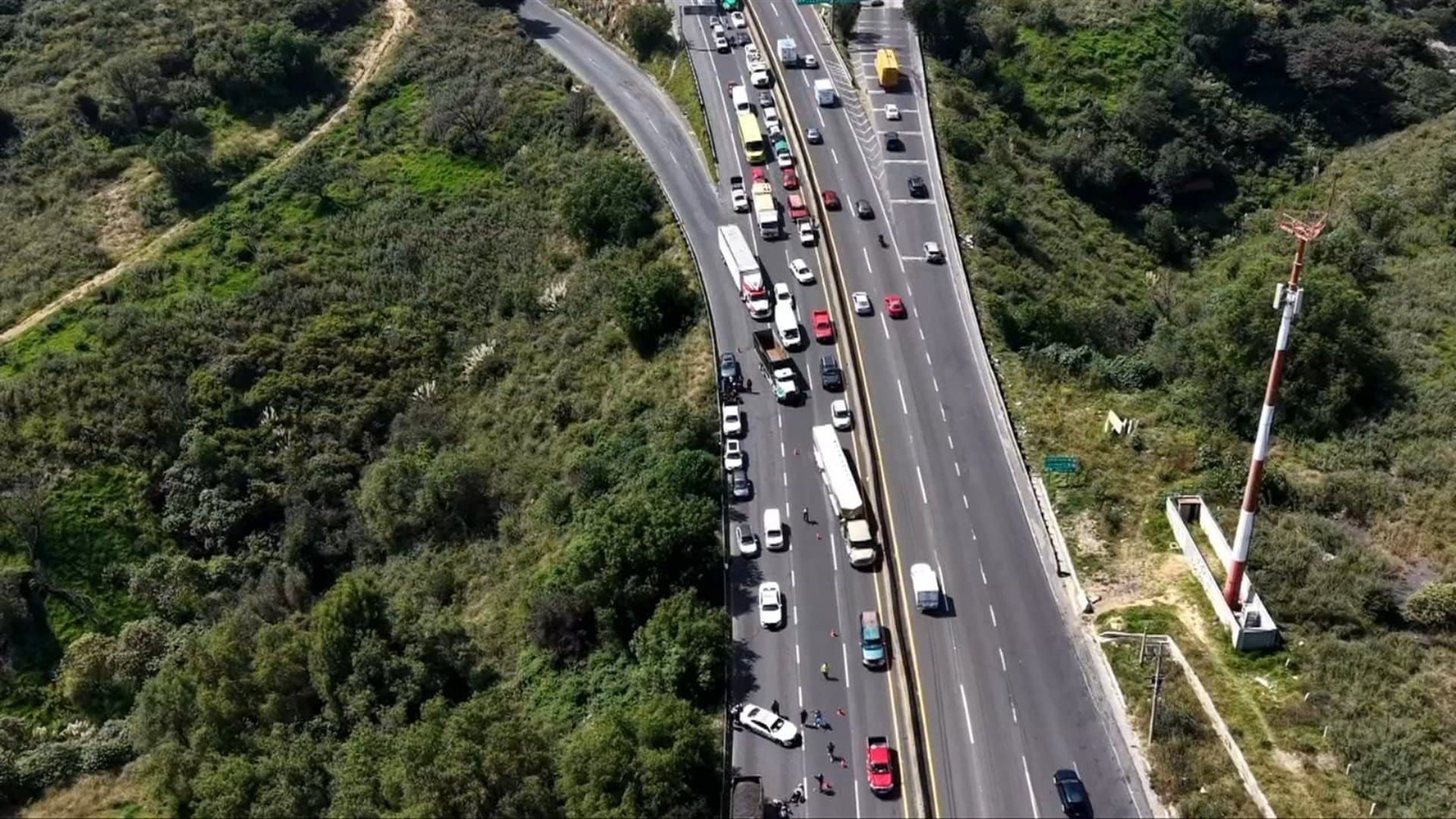 Accidente en la autopista Chamapa-Lechería