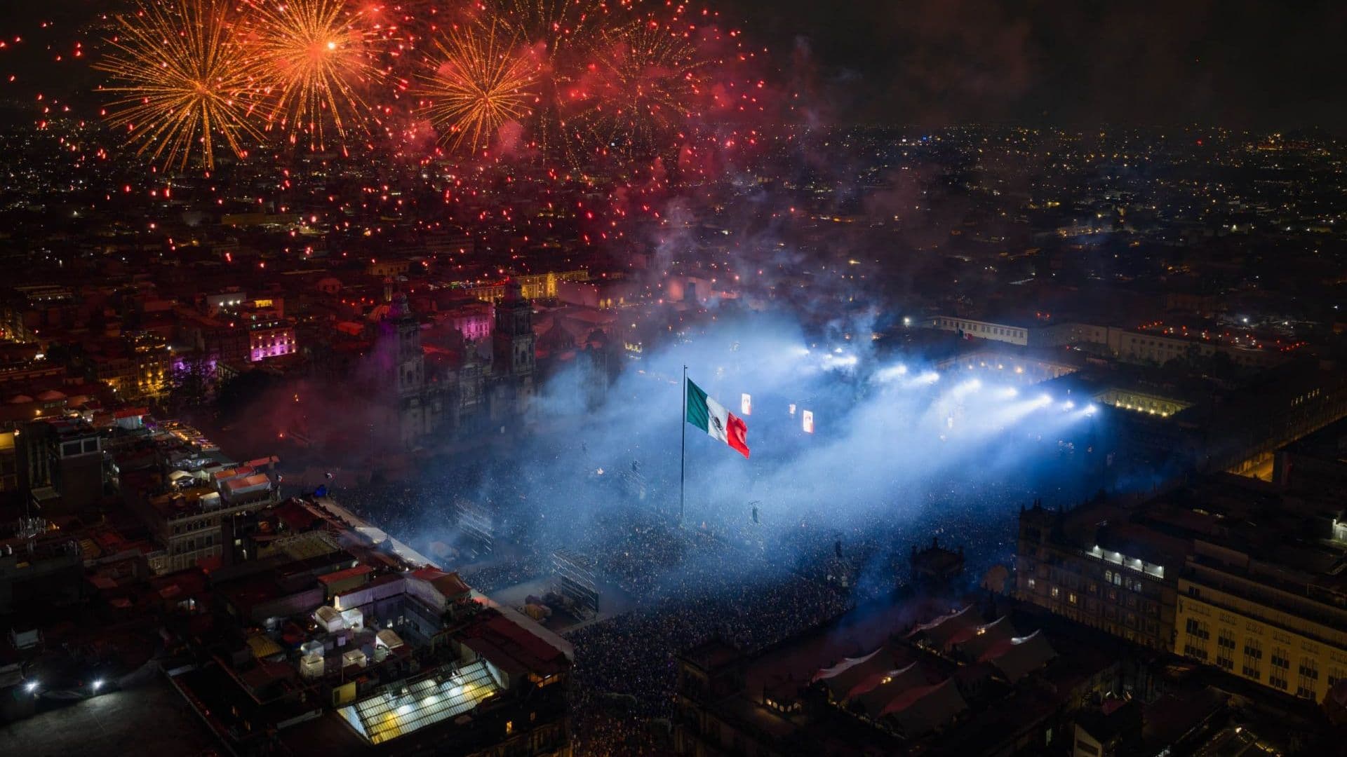 Grito de Independencia en el Zócalo CDMX