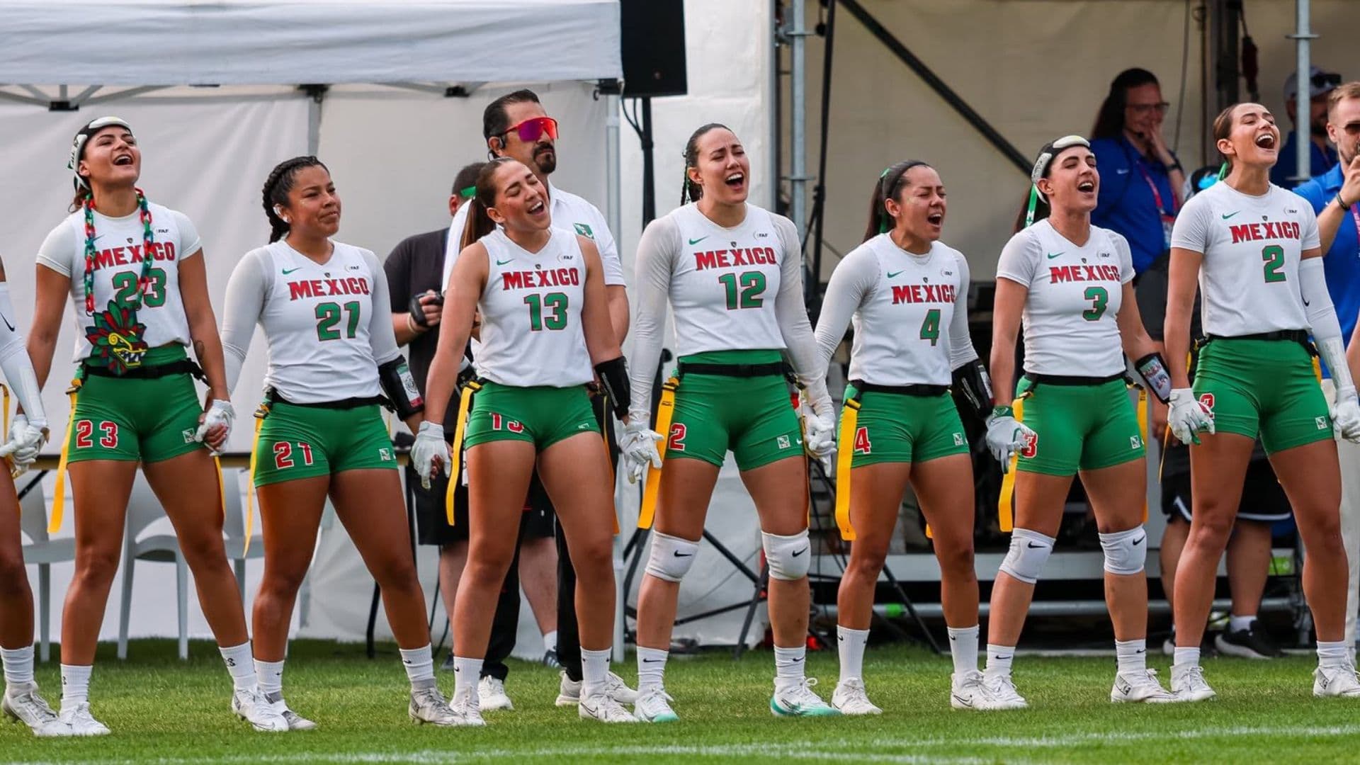 El equipo mexicano femenil de flag football consiguió la victoria ante España