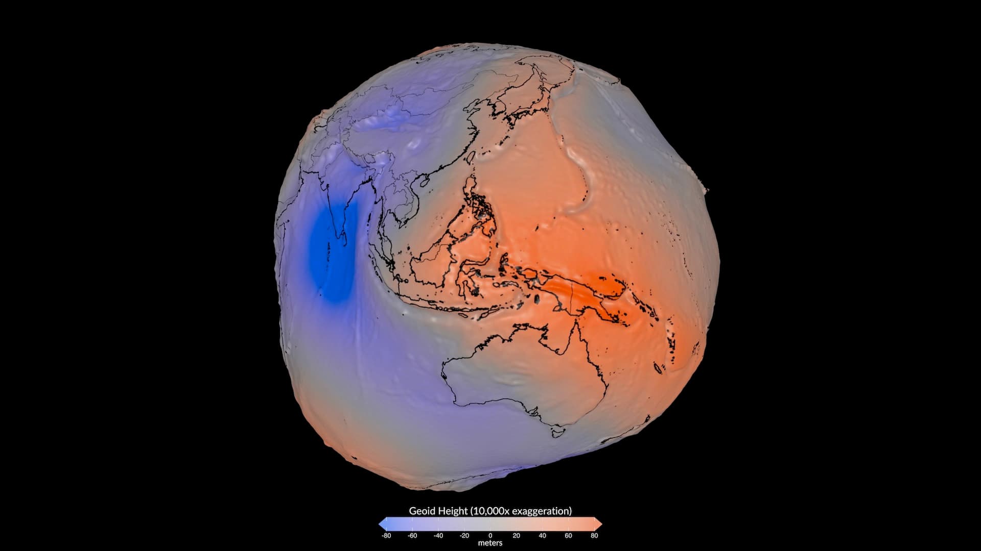 Forma exagerada de la Tierra