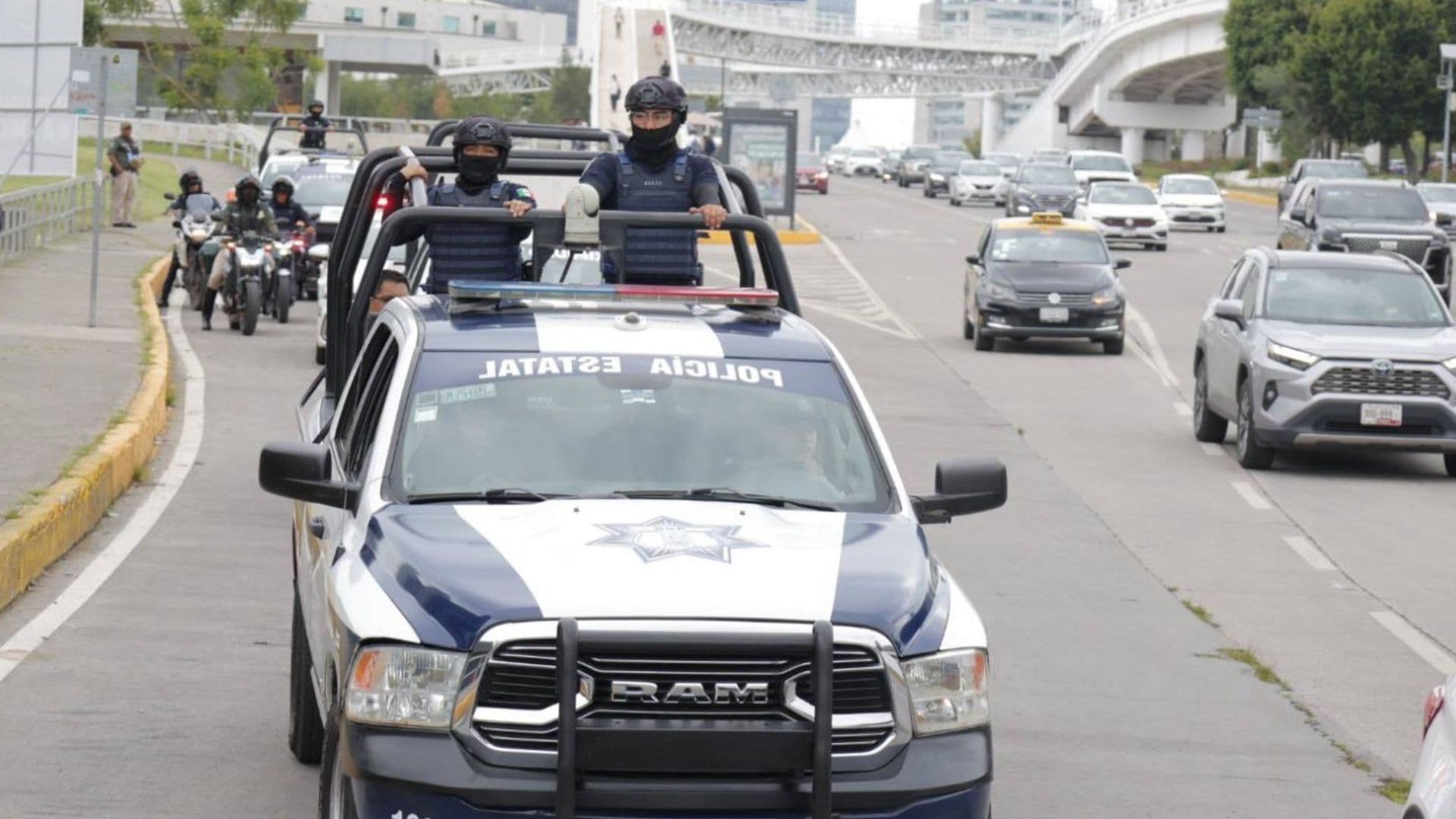 Operativo seguridad en Vía Atlixcáyotl de Puebla