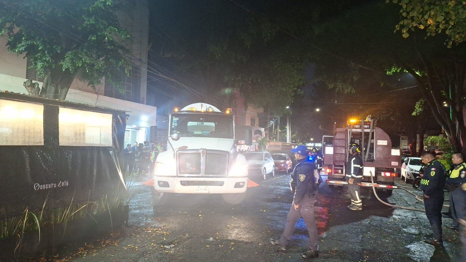 Fuga de gas en pipa en la colonia Juárez