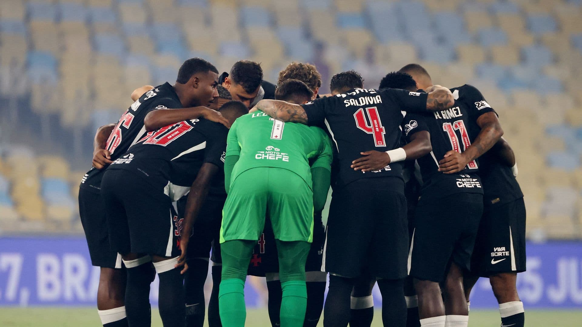 Jugadores del club Vasco da Gama de Brasil