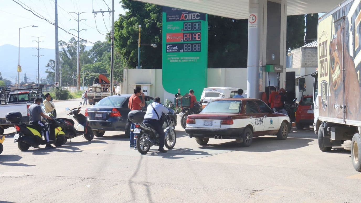 Gasolinera de Pemex en Oaxaca