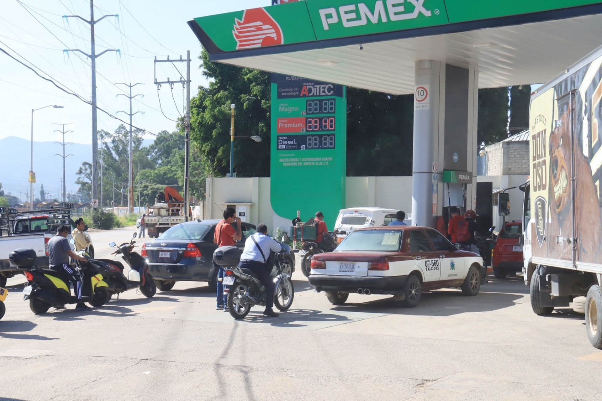 Gasolinera de Pemex en Oaxaca