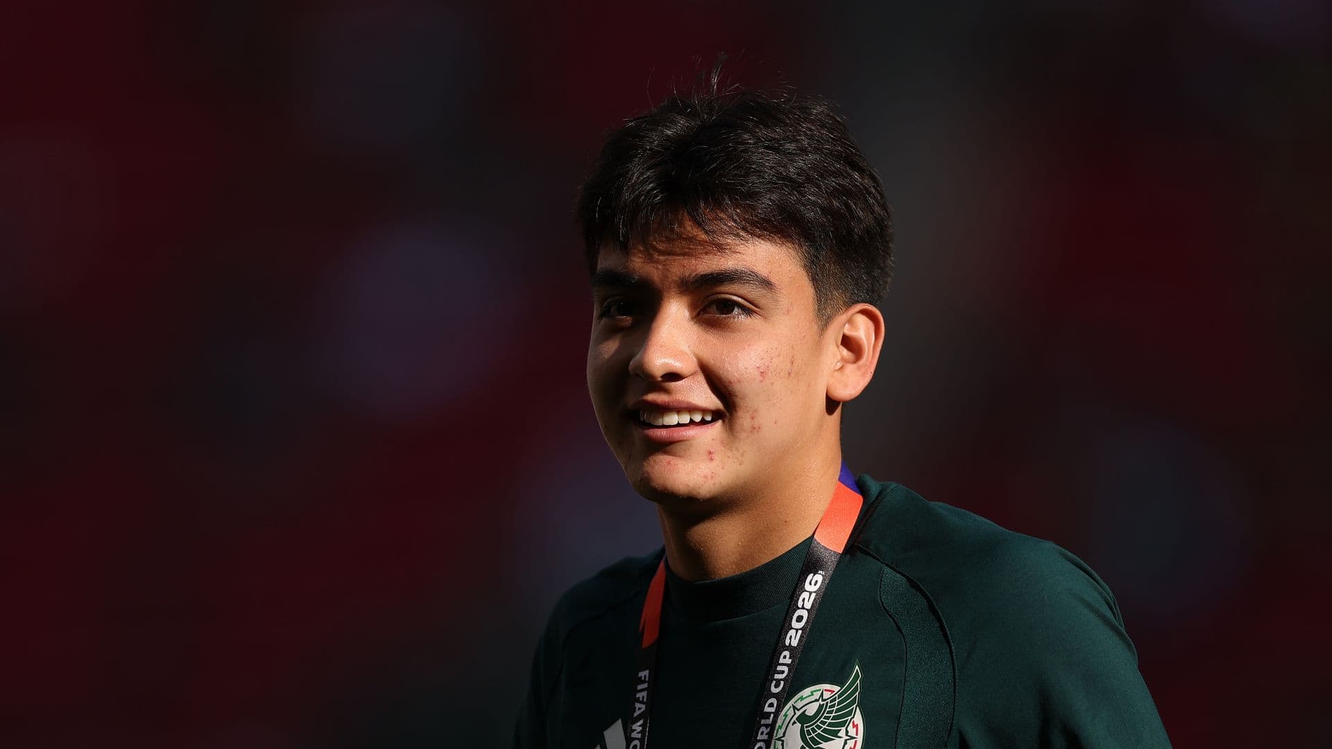 Gilberto Mora previo a un partido con la Selección Mexicana en el Mundial 2026