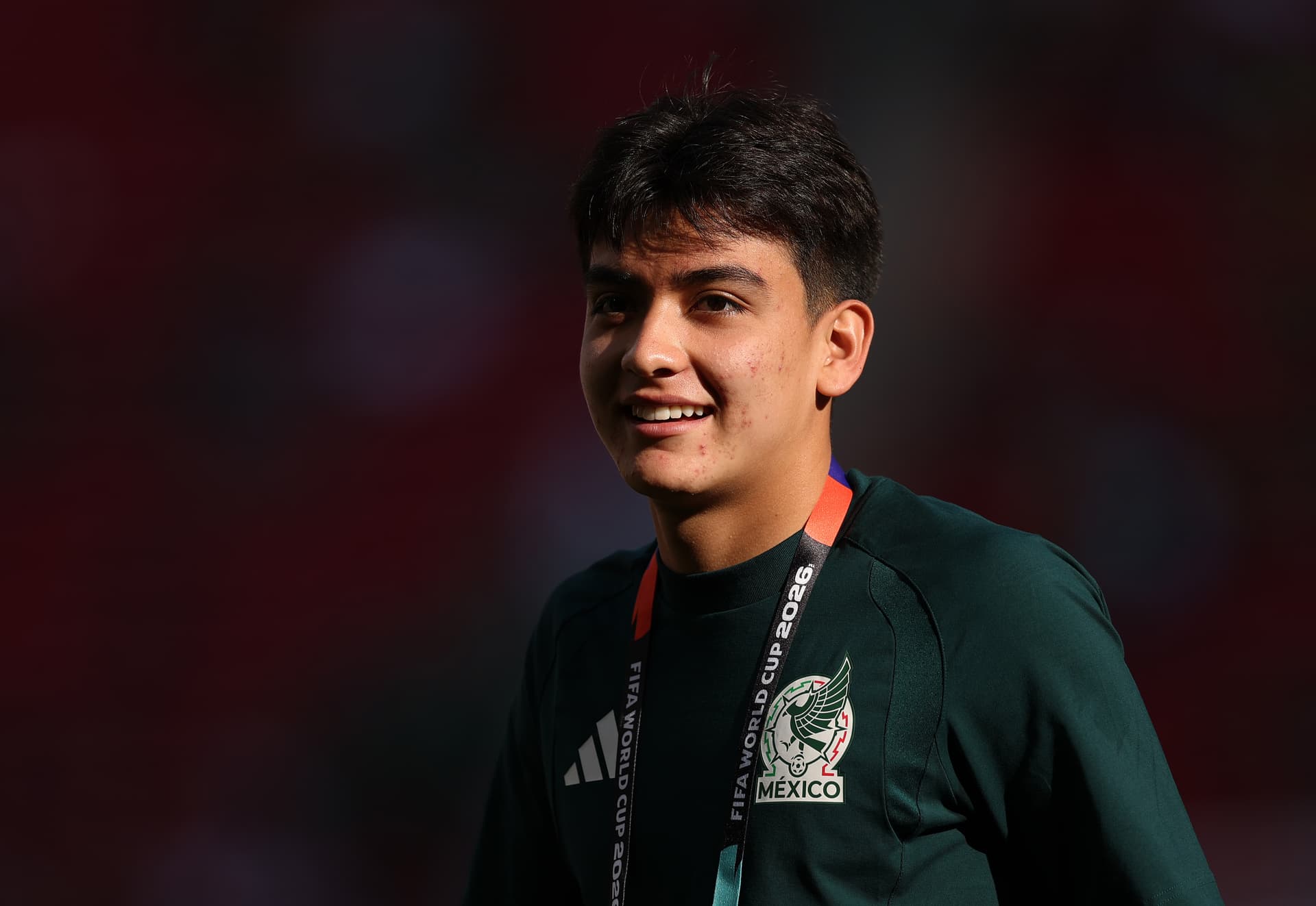 Gilberto Mora previo a un partido con la Selección Mexicana en el Mundial 2026