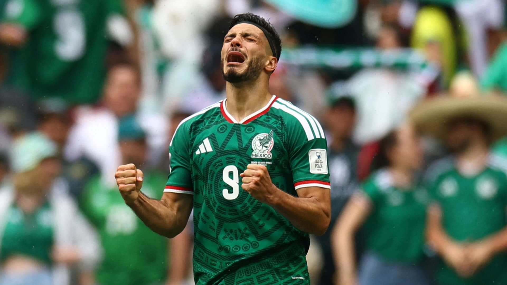 Gol y celebración de Raúl Jiménez México vs Sudáfrica Mundial 2026