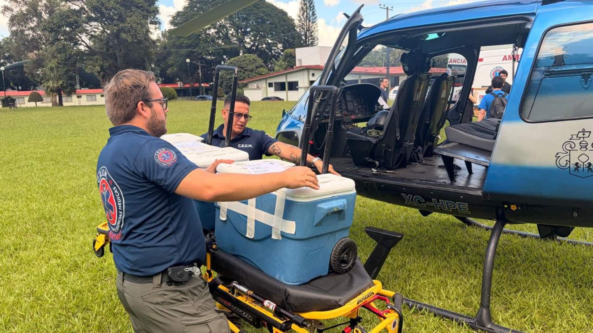 Helicóptero Zeus traslada órganos de Tepic a Guadalajara.