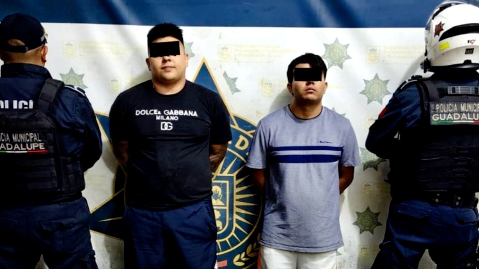 Hermanos detenidos con armas y droga en Guadalupe