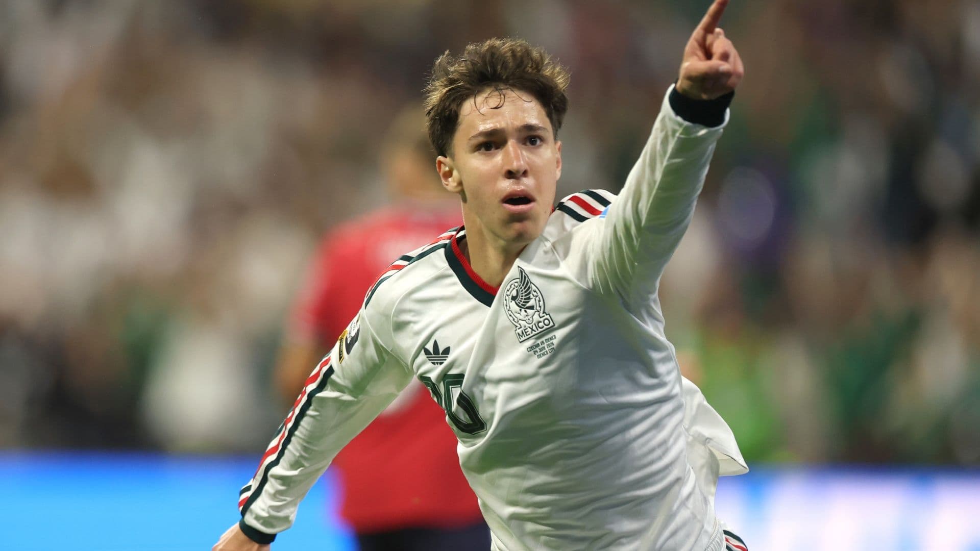 Mateo Chávez de México celebra un gol este miércoles 24 de junio contra Chequia en el Mundial 2026. Foto: EFE