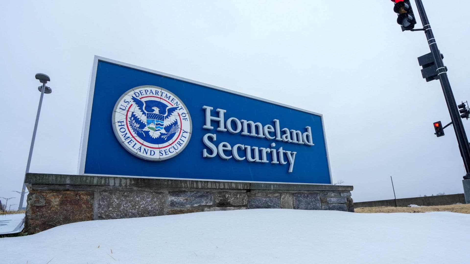 Letrero del Departamento de Seguridad Nacional de los Estados Unidos