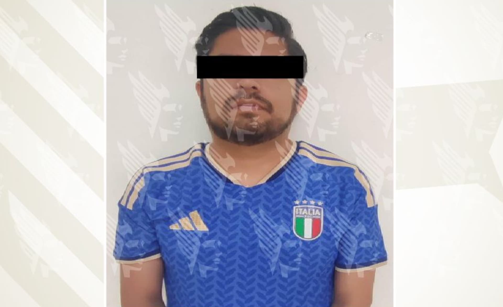 Hugo Arturo 'N' portaba una camiseta de la selección de Italia cuando fue detenido.