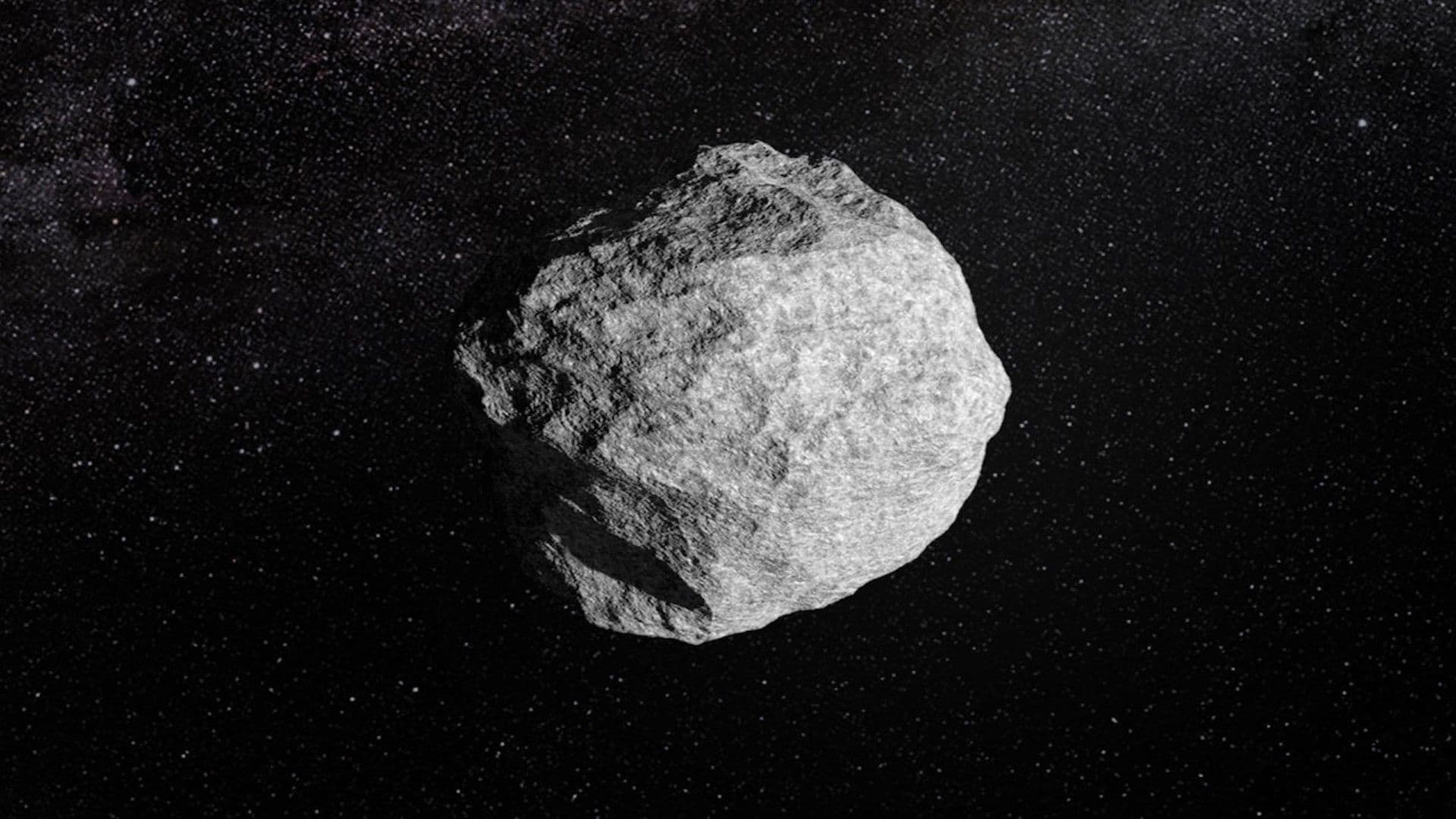 Ilustración de un asteroide