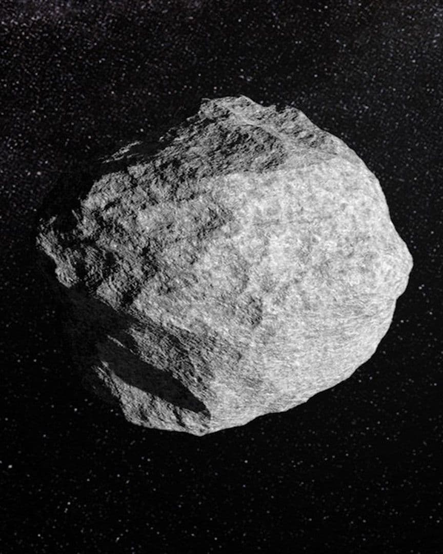 Ilustración de un asteroide