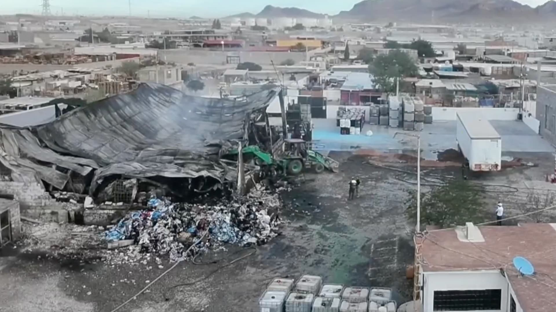 incendio recicladora de químicos