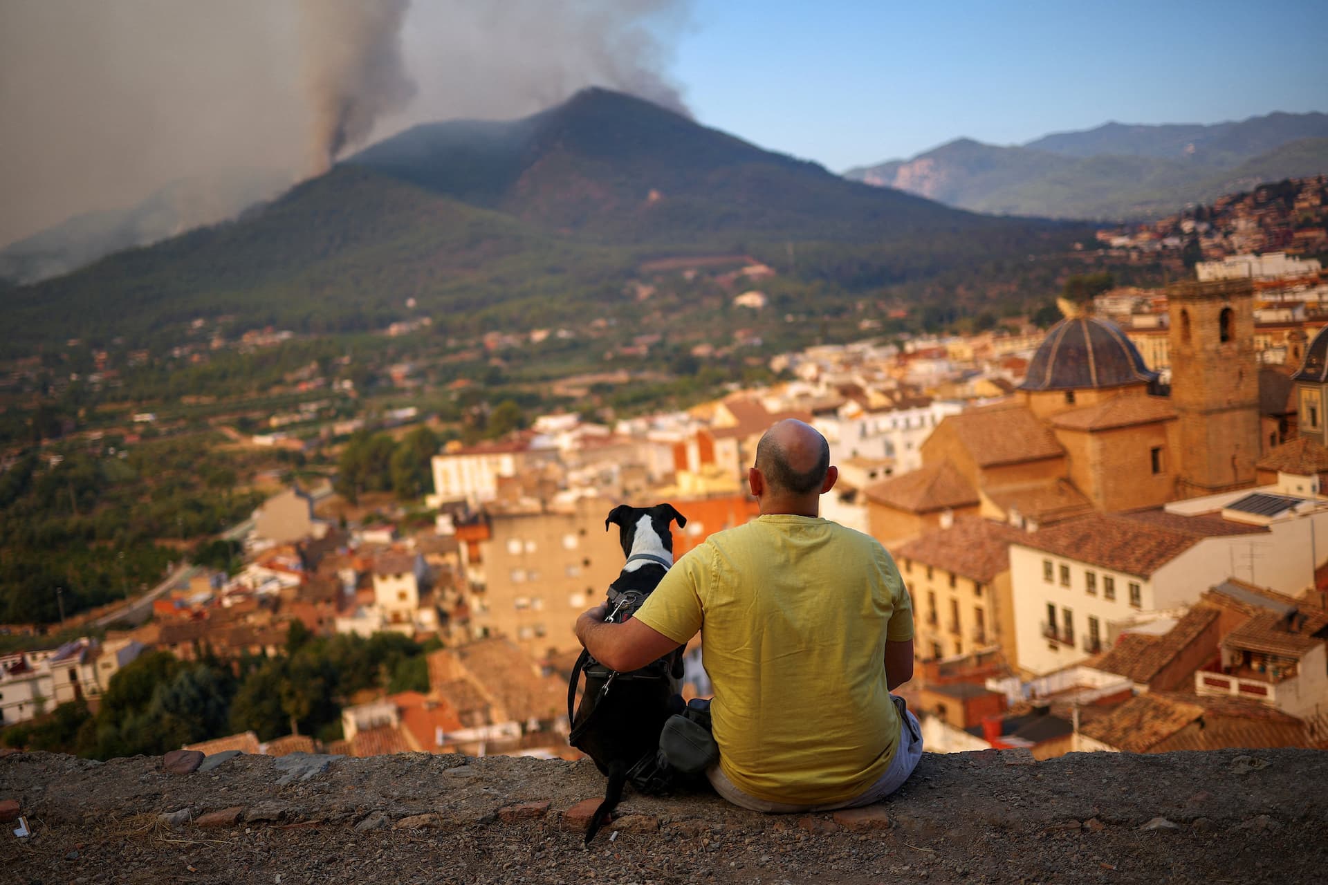 Incendio forestal en Onda, España