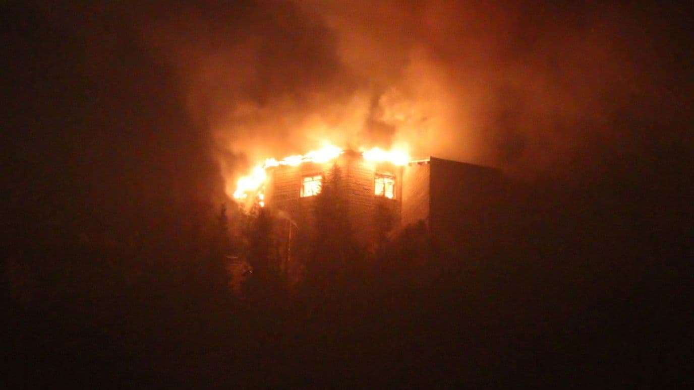 Incendio en antigua casa de Hitler.