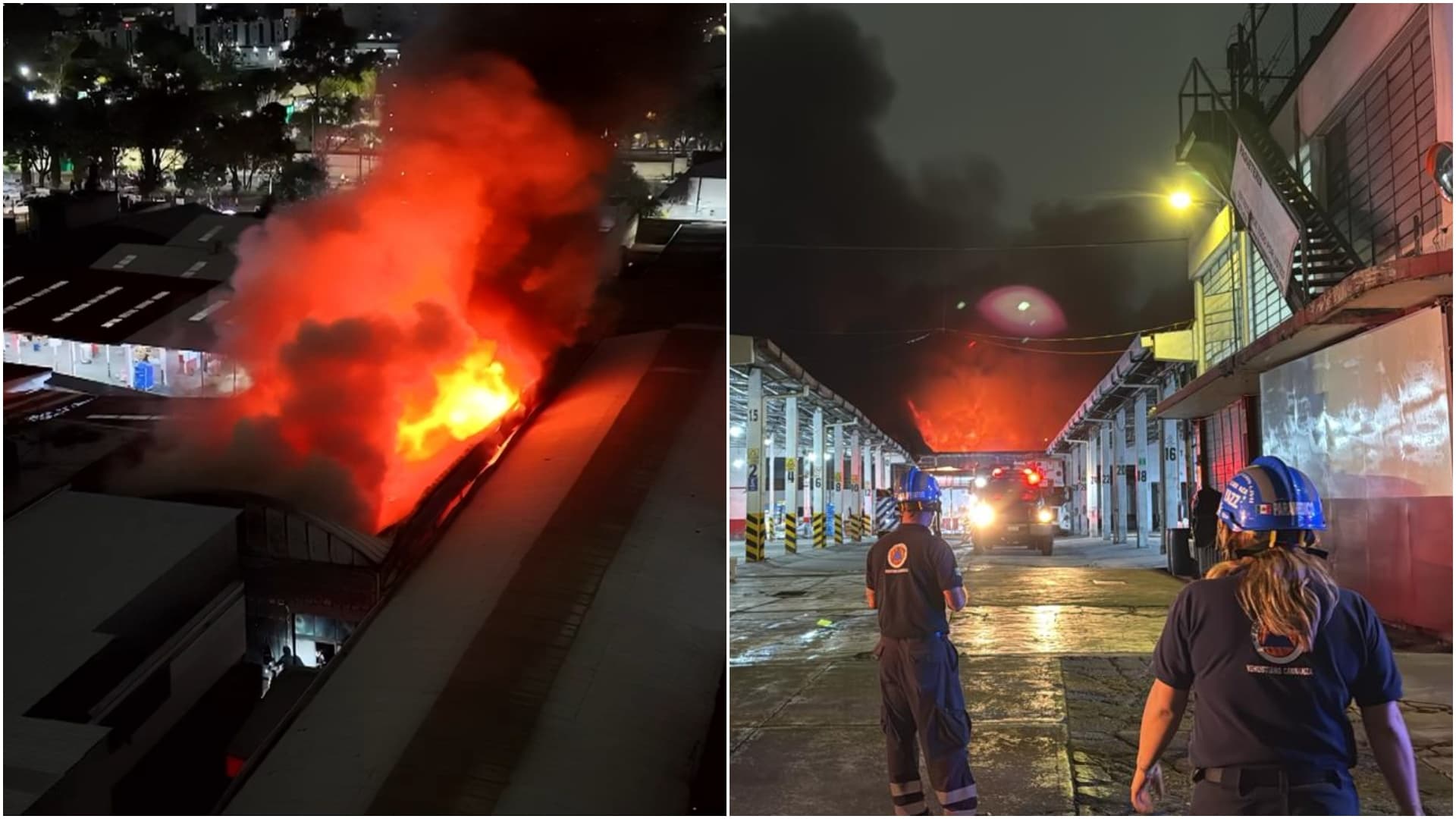 Incendio se registra en fábrica aledaña al Mercado de Jamaica. Foto: N+