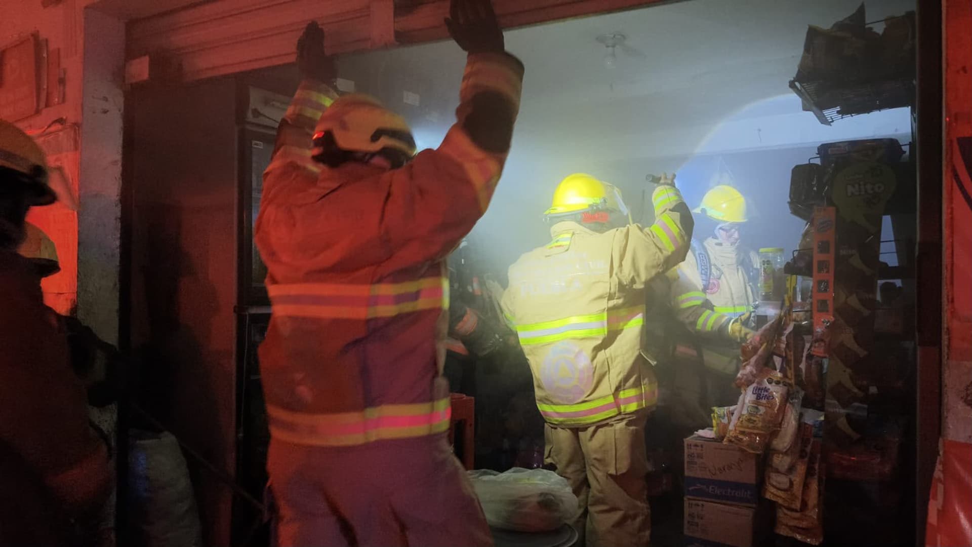 Incendio Negocio Espiral Insecticida Encendida Colonia San Miguel Puebla