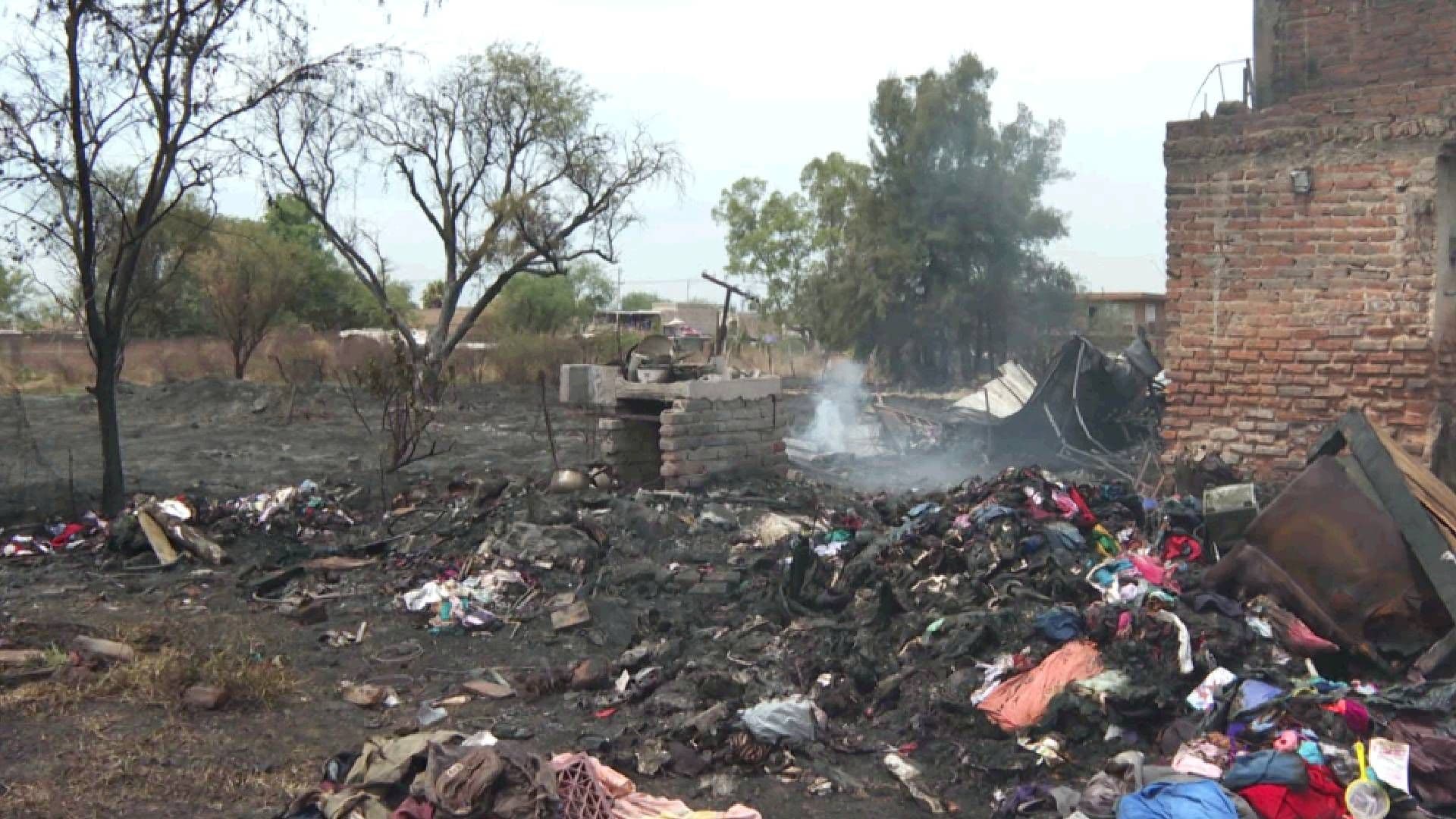 Finca incendiada