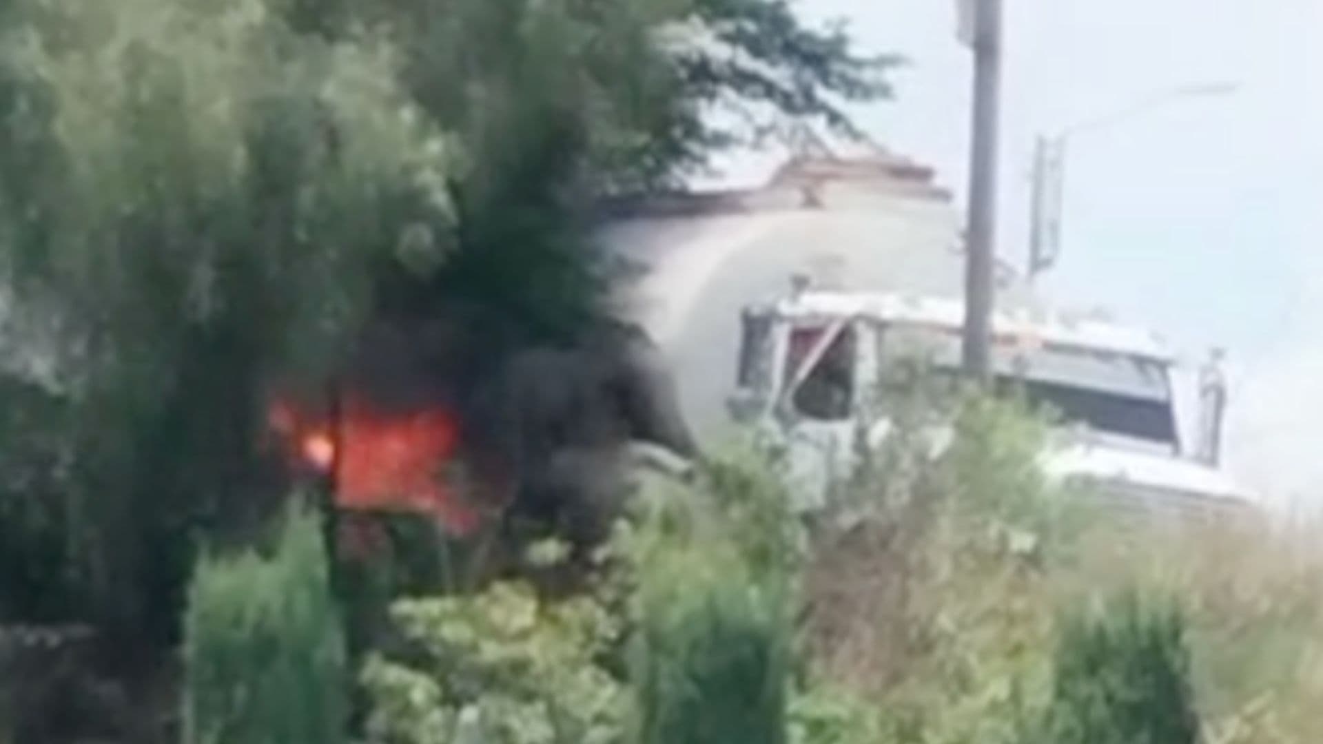Accidente pipa Periférico Ecológico de Puebla.