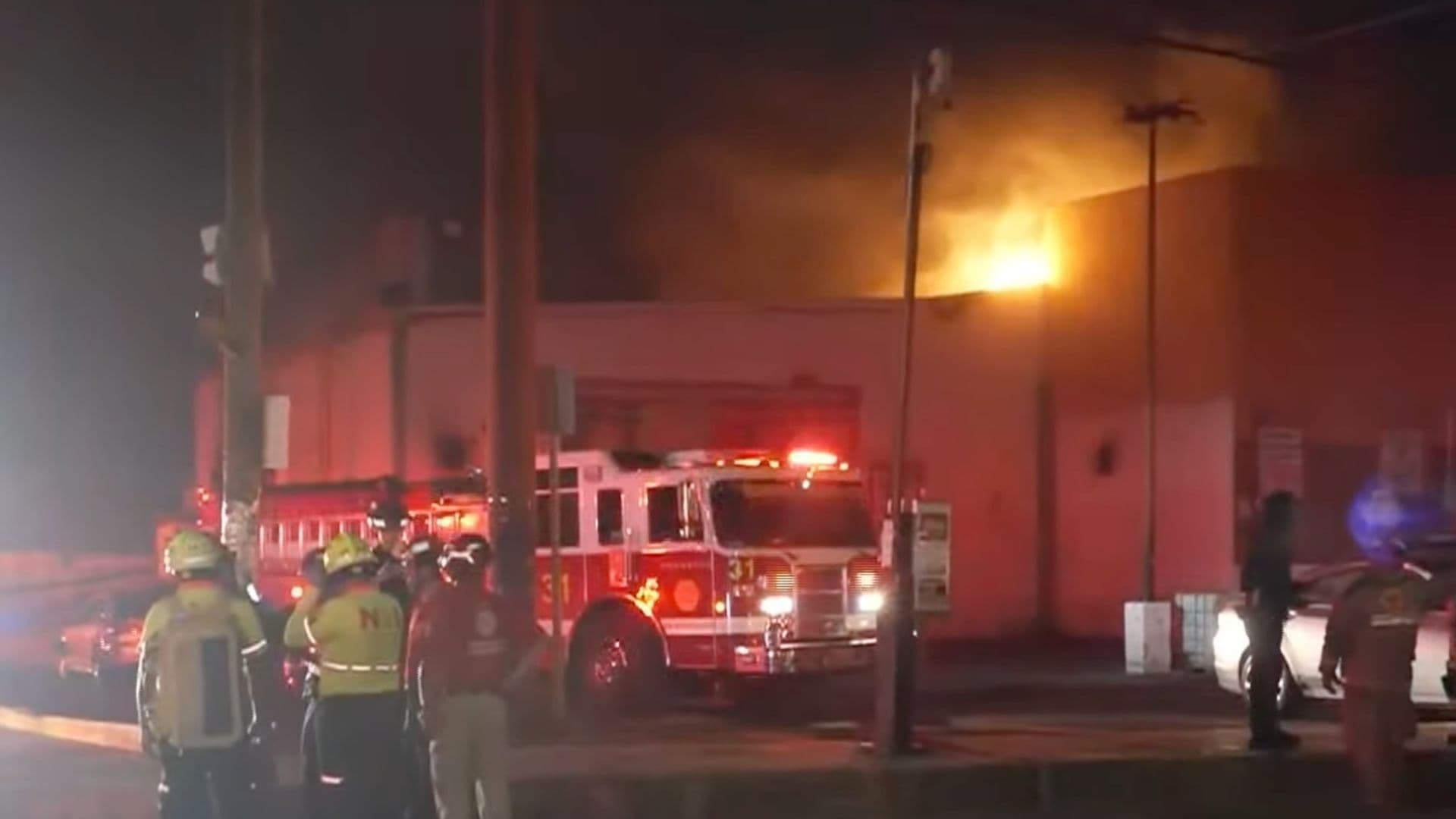 Incendio en supermercado