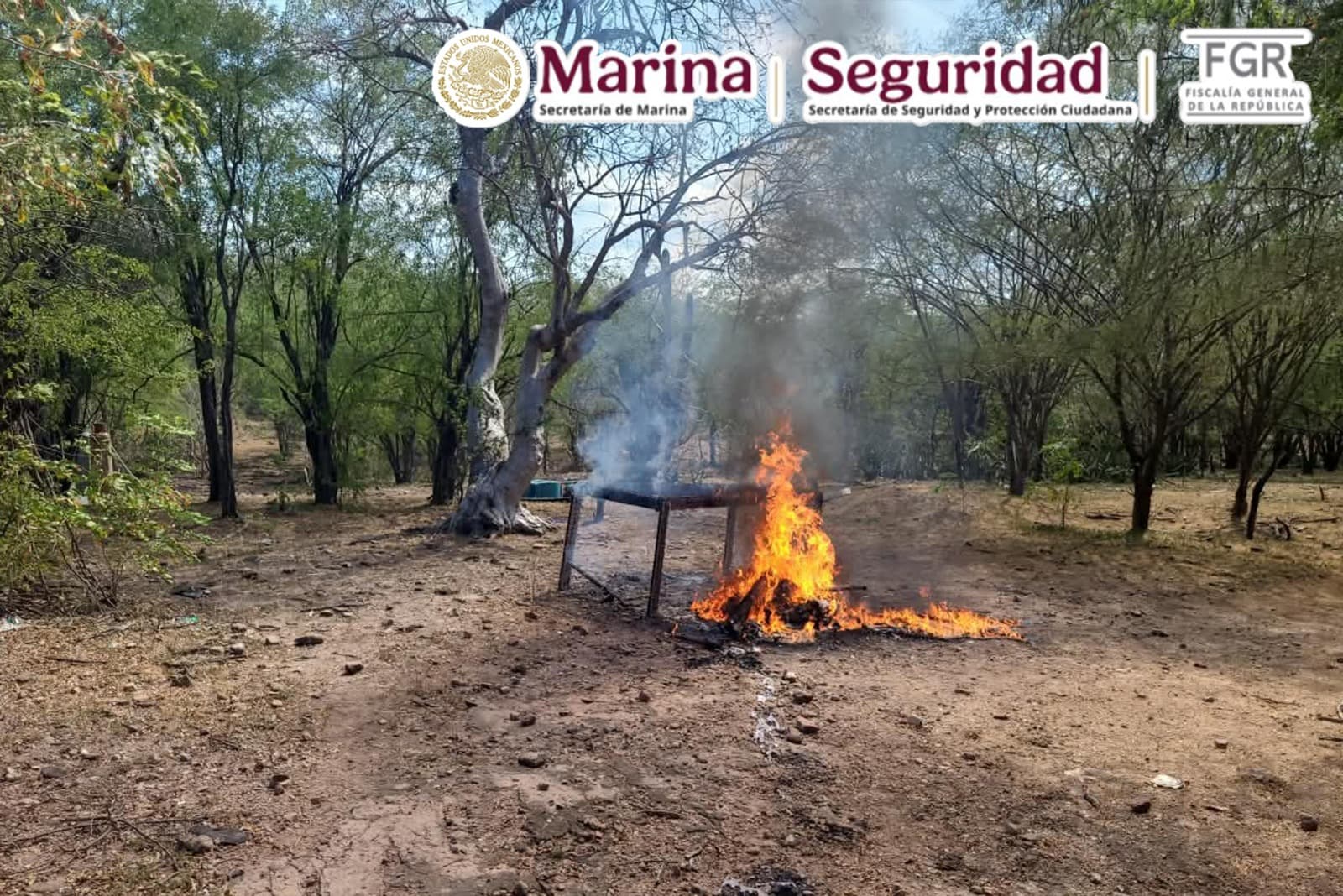 Incineración de Laboratorio Clandestino en Sinaloa
