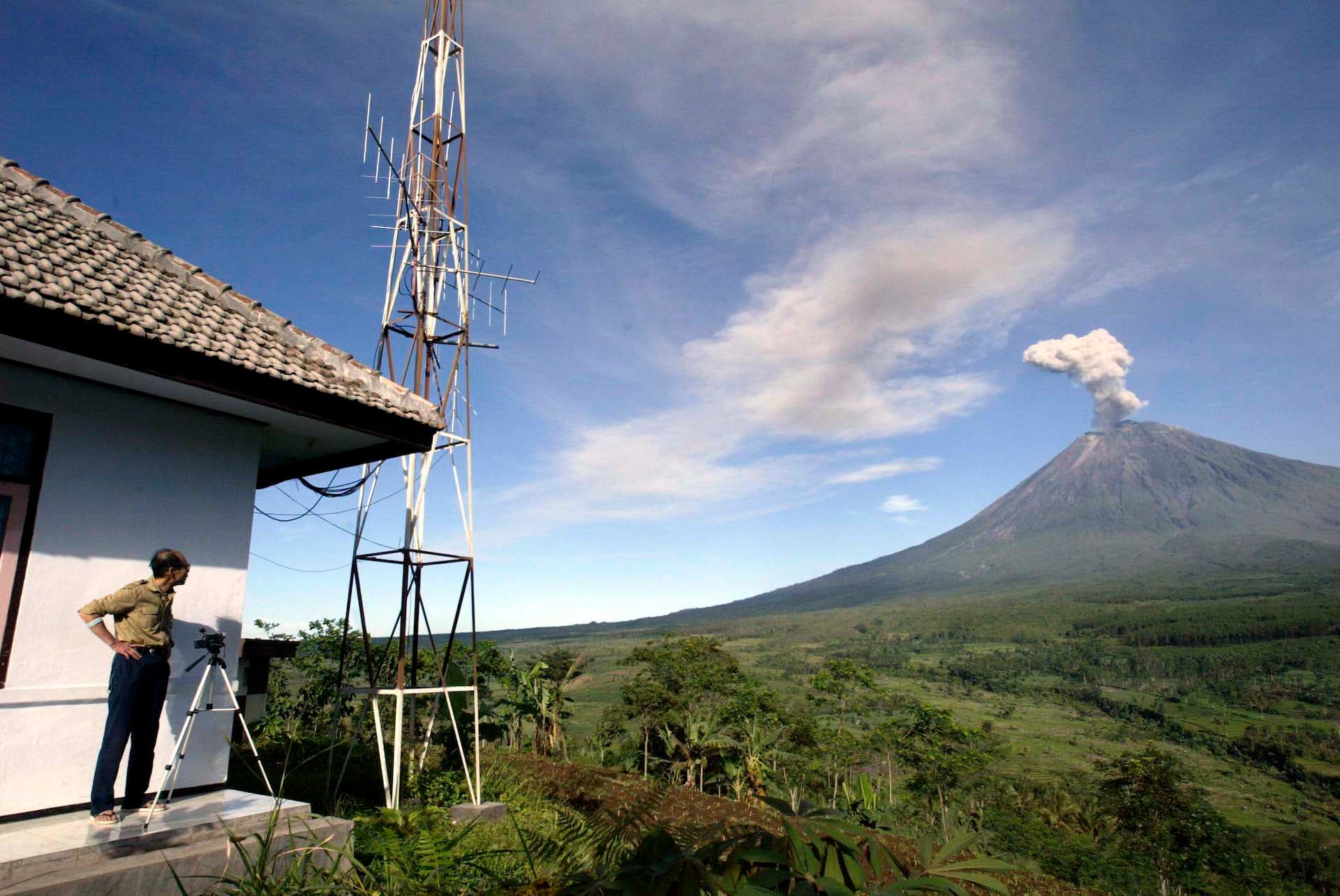 Volcán en Indonesia