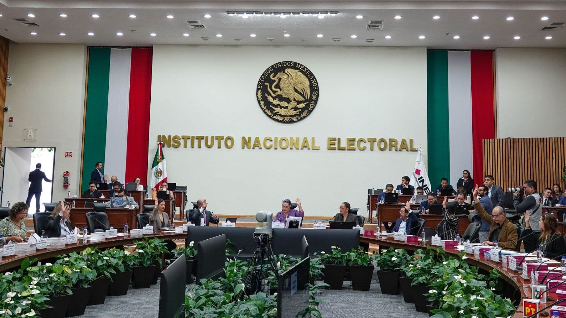 Sesión del Instituto Nacional Electoral.