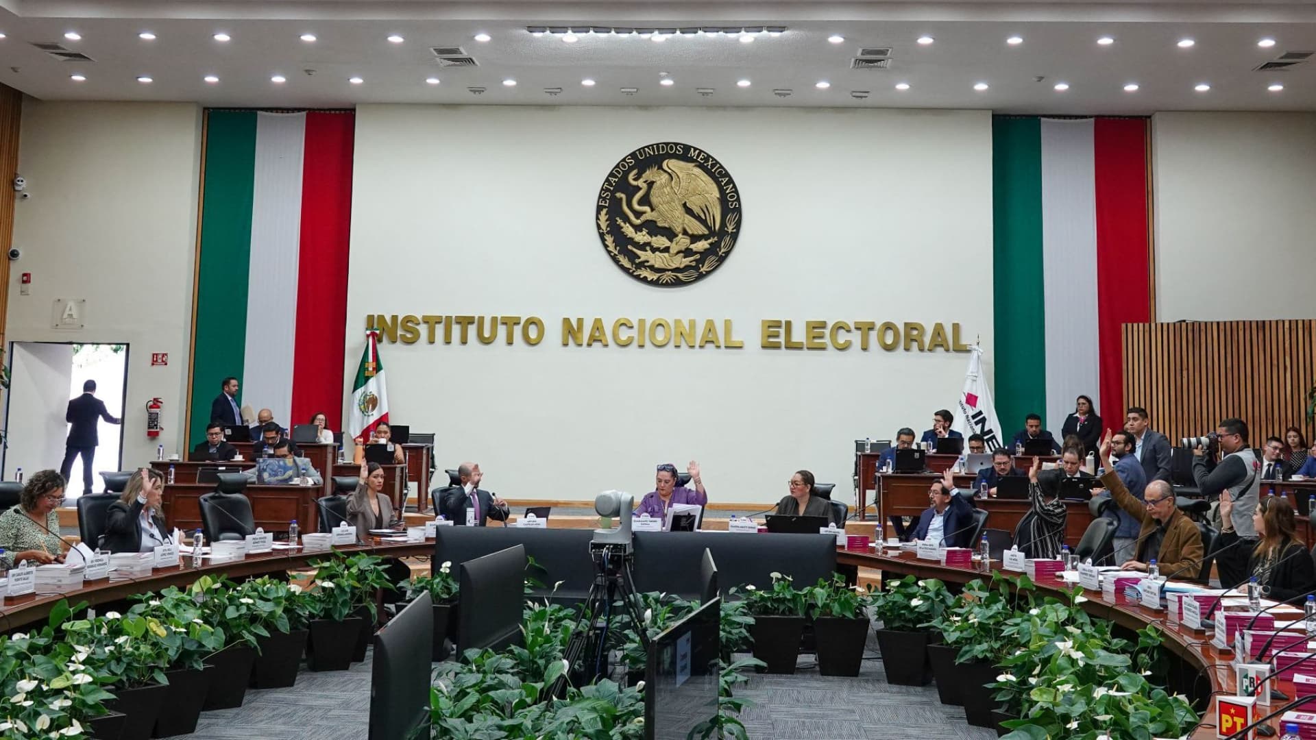 Sesión del Instituto Nacional Electoral.