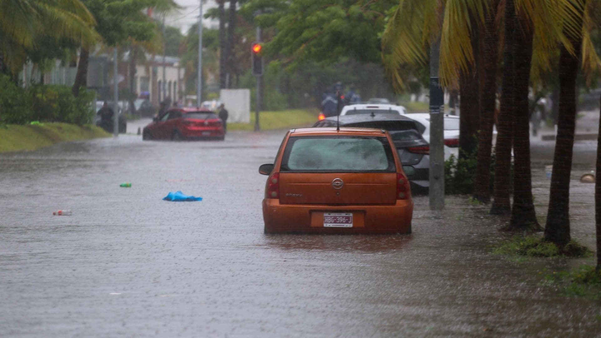 Inundación por fuertes lluvias en Acapulco, Guerrero