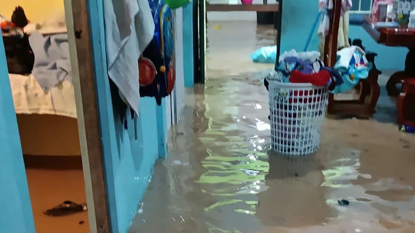 Se reportan afectaciones en Nanchital por las lluvias.