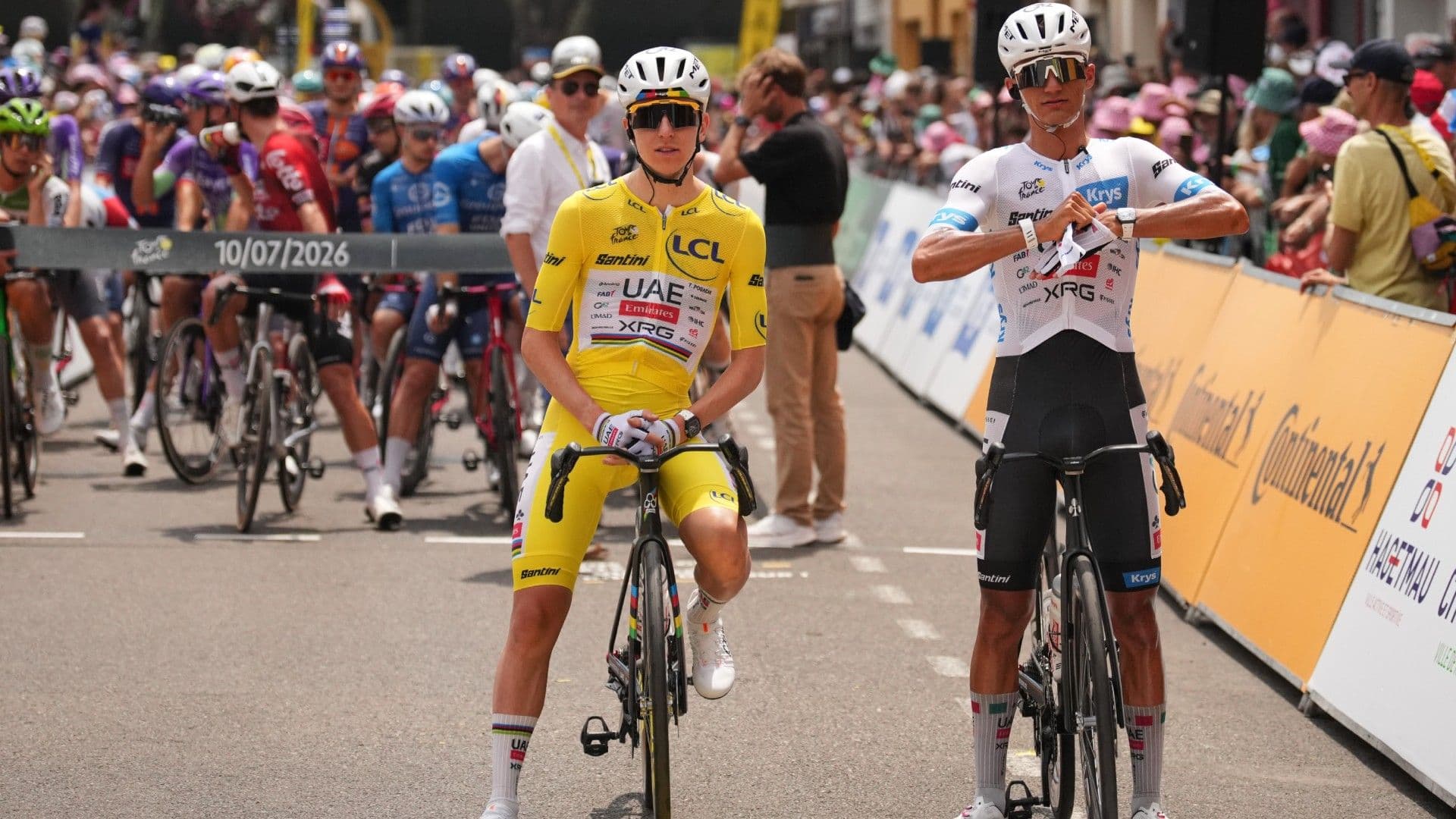 Isaac del Toro, en el Tour de Francia 2026.