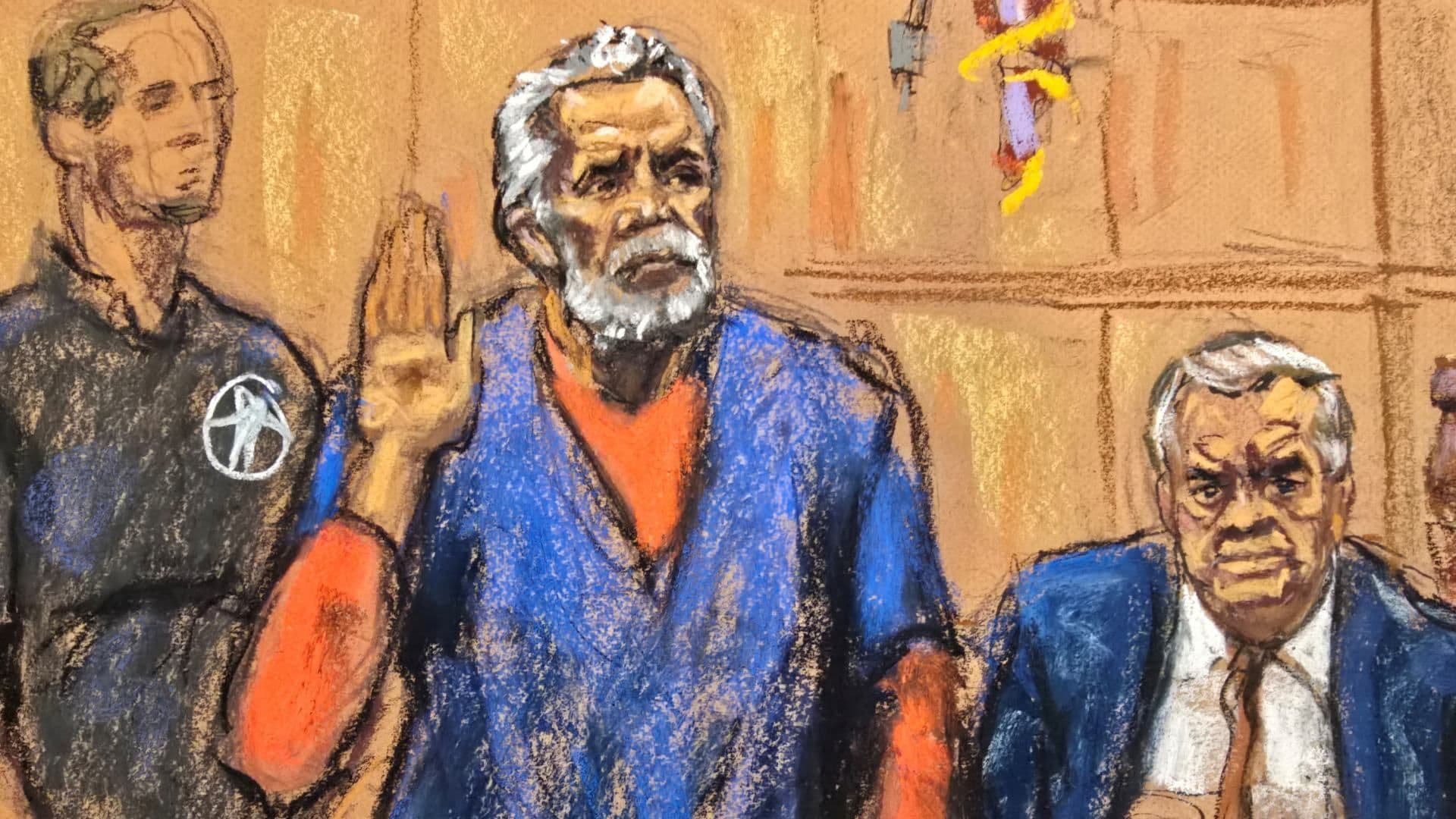 Ismael "El Mayo" Zambada presta juramento ante un tribunal federal en Nueva York, el 25 de agosto de 2025. Foto: Reuters