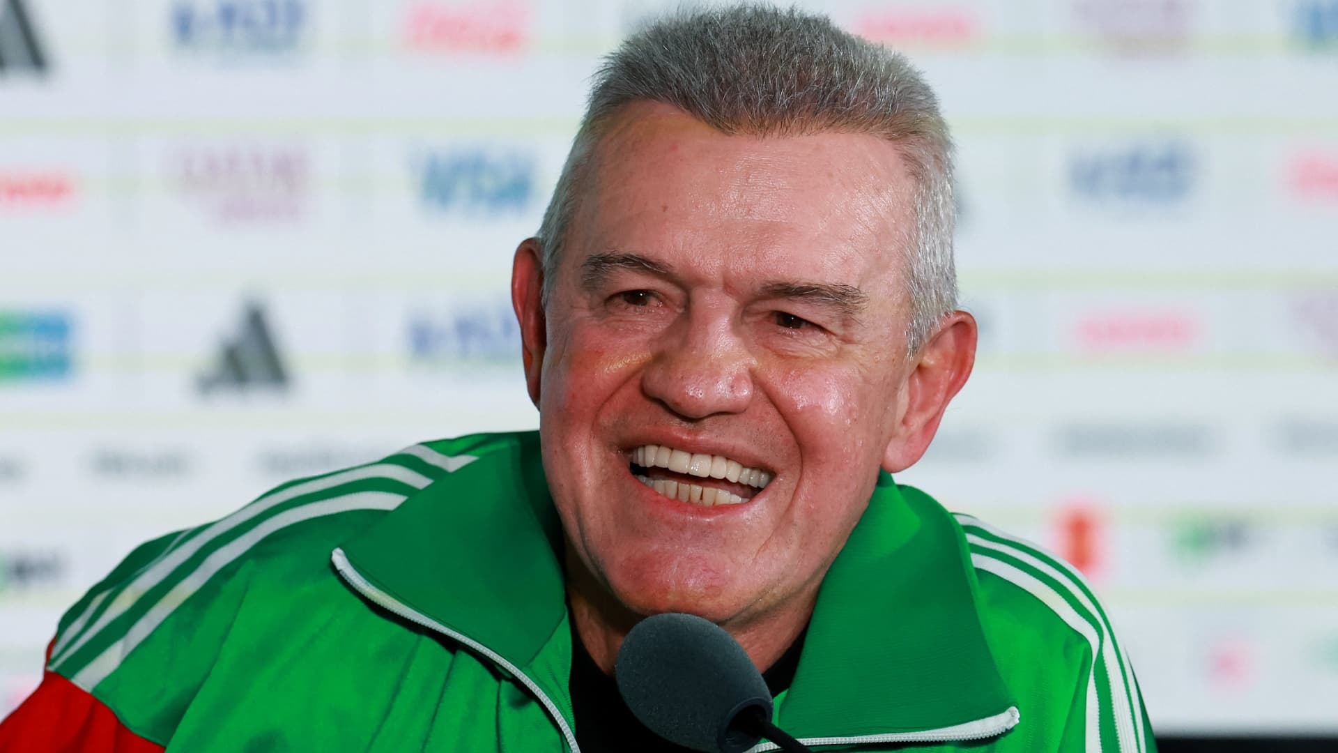 El entrenador de la Selección Mexicana de futbol, Javier Aguirre, durante la conferencia de prensa del 10 de junio 2026. Foto: Reuters