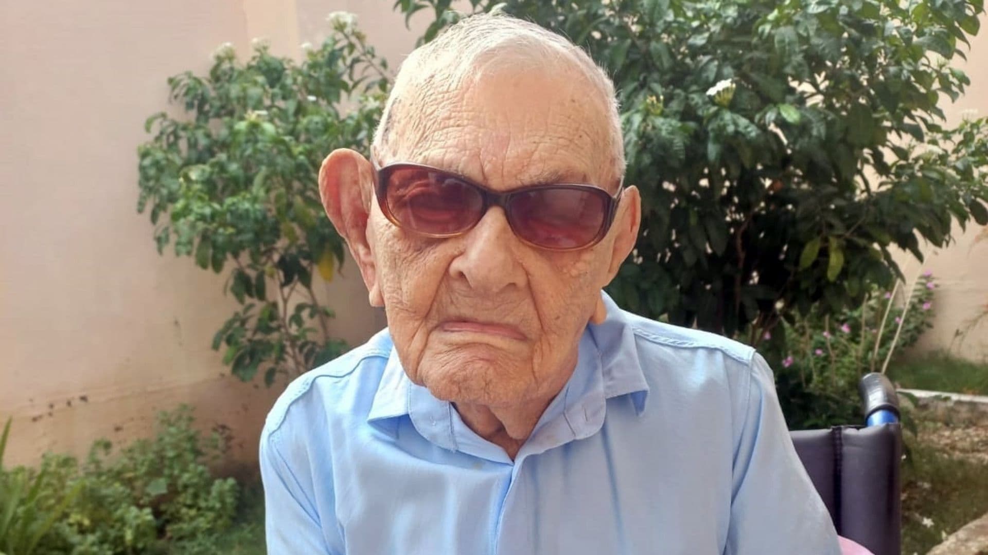 João Marinho Neto el 23 de noviembre de 2025, aun a la edad de 113 años. Foto: LongeviQuest