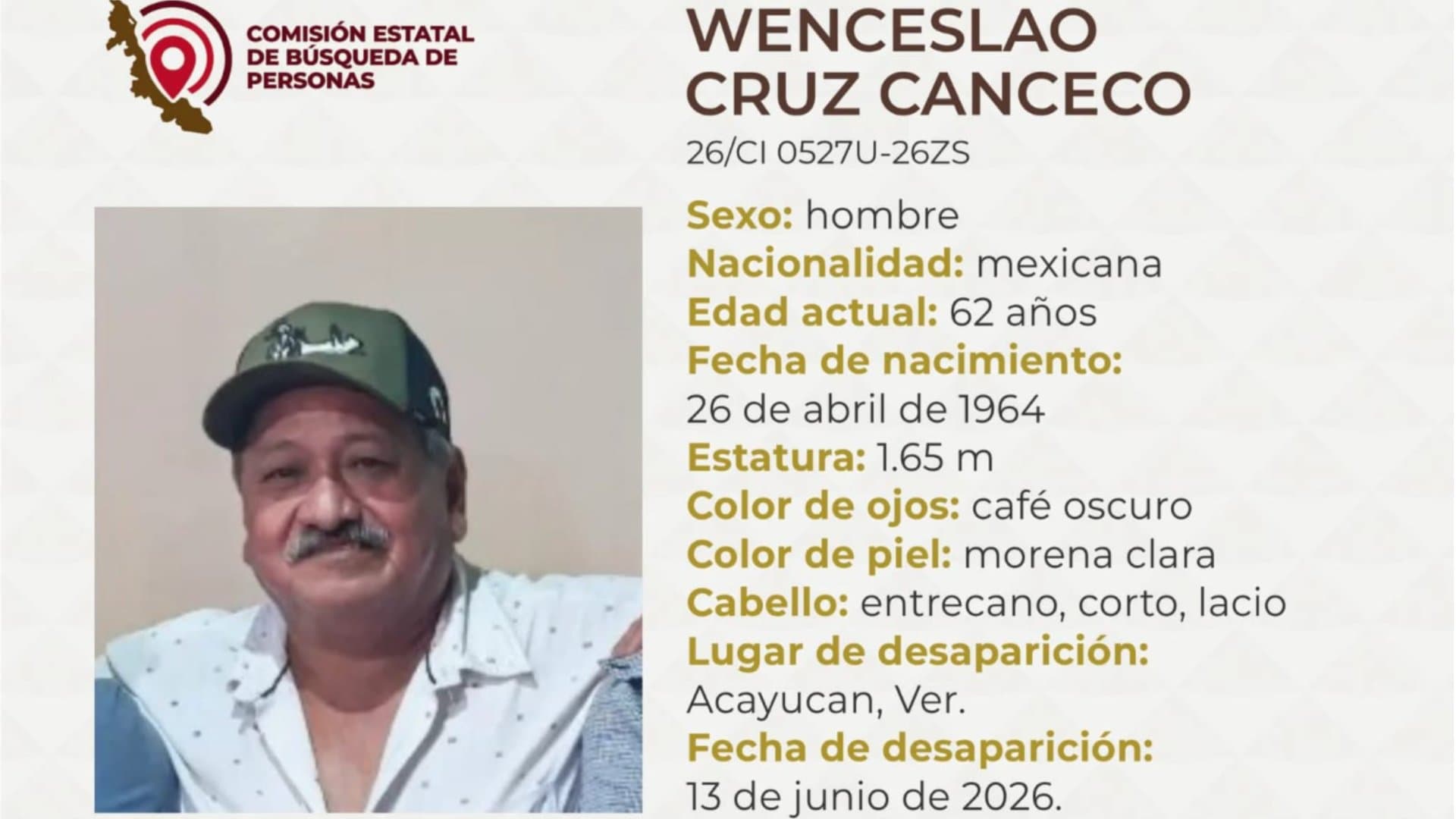 Líder taxista desaparecido