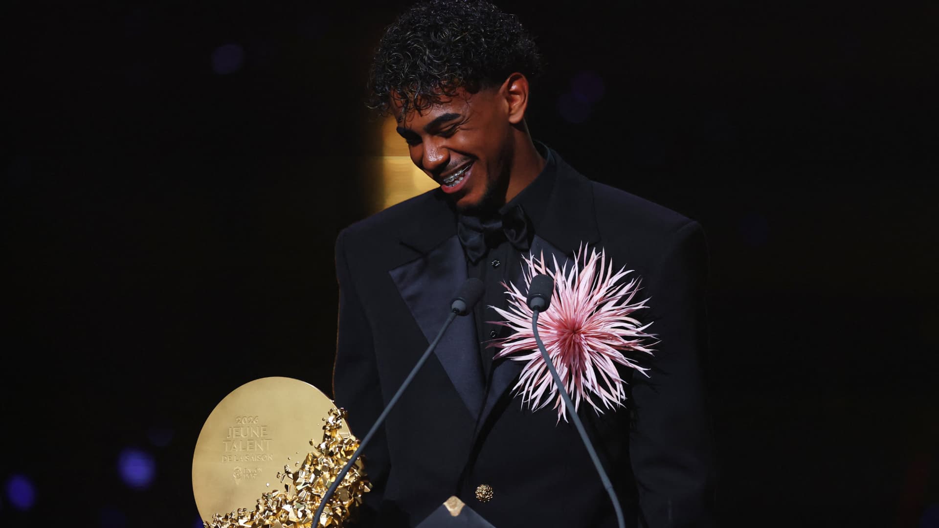 Lamine Yamal durante la ceremonia del Balón de Oro 2026