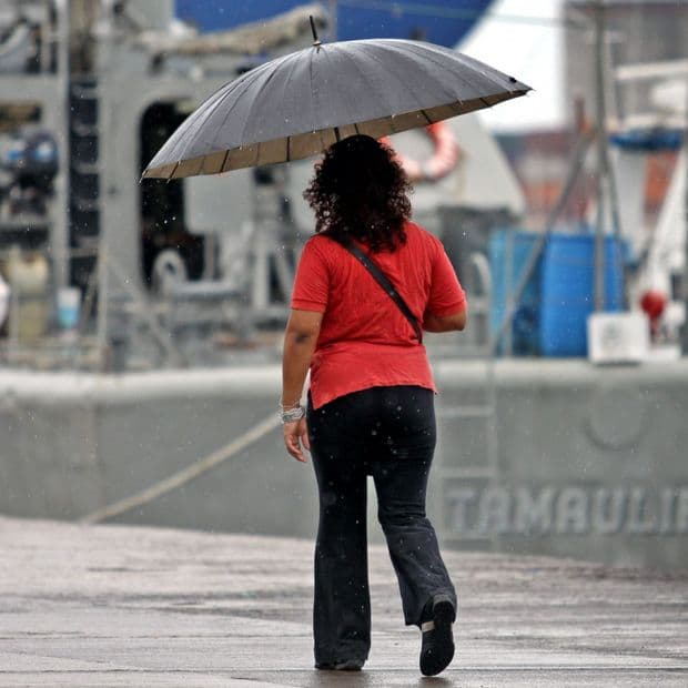 Lluvia en el puerto de Veracruz