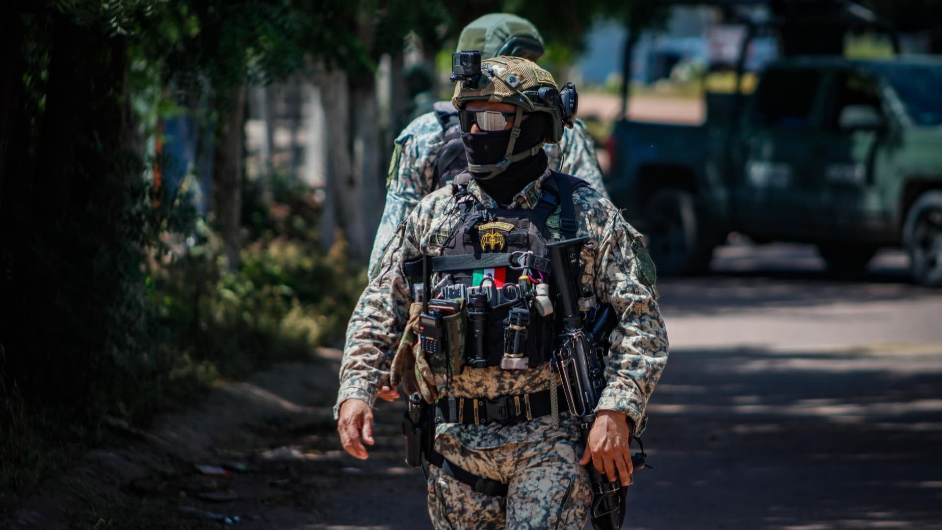 Fuerzas armadas durante tareas de vigilancia en Sinaloa