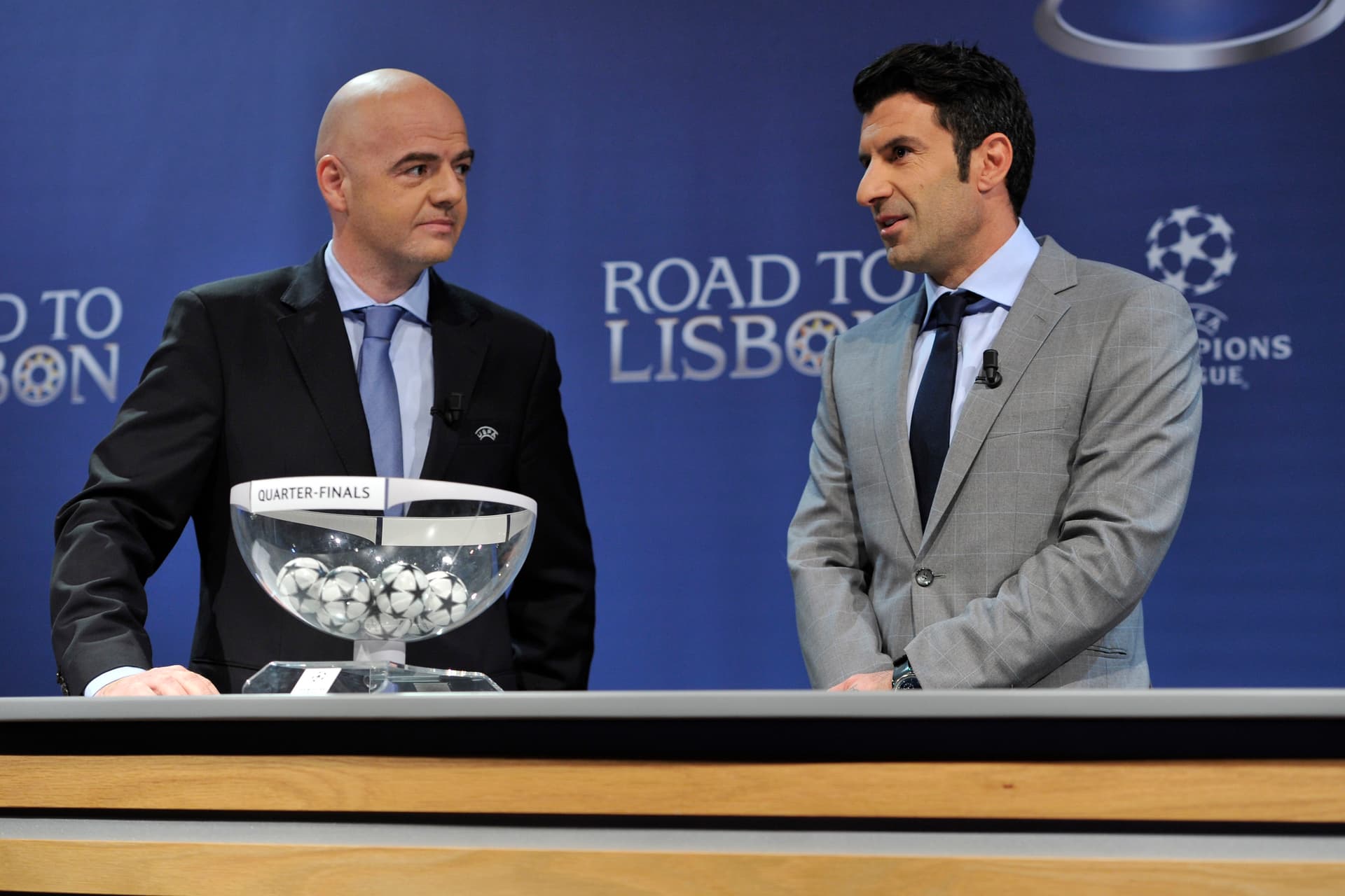 Luis Figo y Gianni Infantino