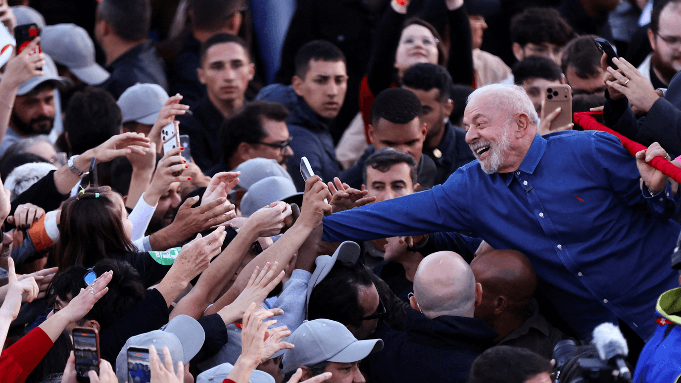 Lula en un mitin