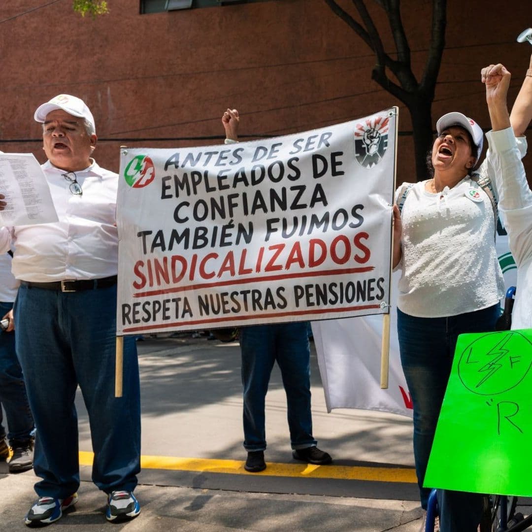 Protesta de jubilados en la CDMX